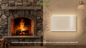 evoluzione del riscaldamento: da un camino tradizionale a un moderno pannello radiante FIR